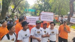 Ribuan Massa Gelar Aksi di PN Jakarta Pusat Tolak Eksekusi Hotel Sultan